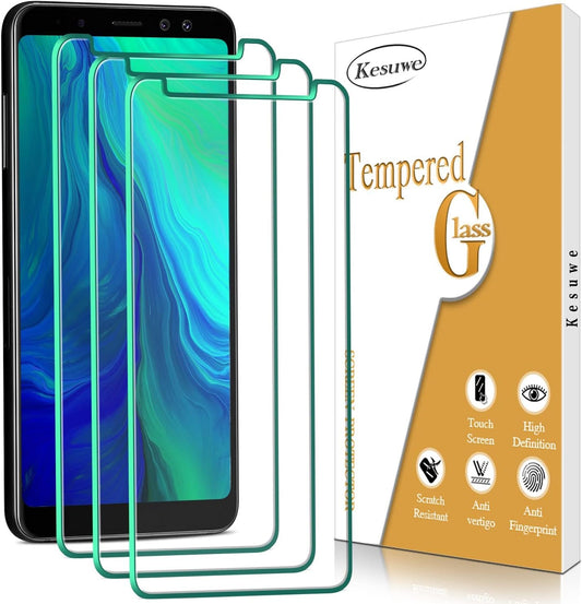 [3-Pack] Kesuwe Screen Protector For Samsung Galaxy A8 2018, A530 Tempered Glass, 9H Hardness, Anti-Scratch, Case Friendly, Easy to Install