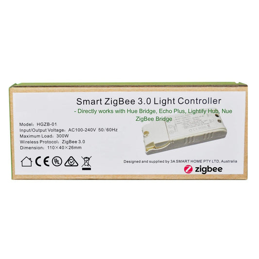 Smart ZigBee 3.0 Light Switch Controller for Echo Plus and Compatible ZigBee Bridge Hub to Control Normal Lights, LED Downlights Smart Home Automation