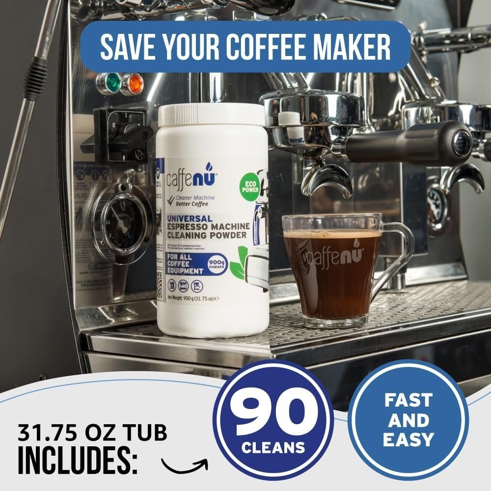 Coffee Machine Cleaner Powder 900G / 31 oz. Essential part of your Barista Accessories. Espresso Machine Cleaner. Coffee Cleaning Powder For Group Head. Use on your Commercial Machine. For Barista Kit