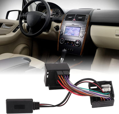 Leapiture 12 Pin Car Bluetooth Adapter Bluetooth 5.0 Radio Aux Cable Car Accessories Car Replacement Part for Mercedes W169 W245 W203 W209 W164