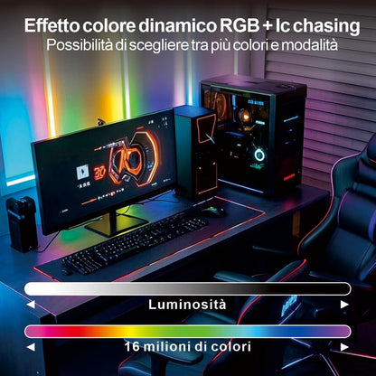 Wiby AI 5M LED Strip, Smart LED Strips, Christmas Lights for Bedroom, Works with Alexa/Google Assistant, AI Lighting Design Assistant, Music Sync for TV Gaming Bar Party (5M)