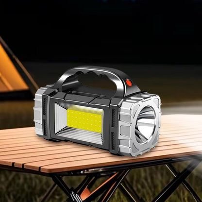 Generico Solar Flashlight, USB Rechargeable Waterproof Torch, Emergencies Power Bank, Rugged Outdoor Gear, Solar-Powered LEDs Light for Hiking, Camping, Survival, Travel, Work Situations