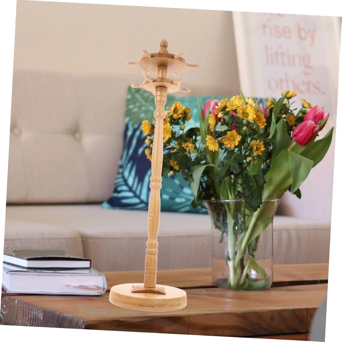 Angoily Elegant Brush Rack Wooden Pen Stand and Paint Brush Holder for Calligraphy Art Ample Storage Minimalist Design for Workspace Organization