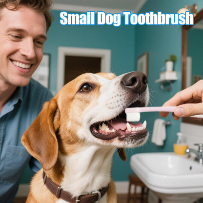 Pet Toothbrush, Teeth Cleaning Dogs, 6.1 x 0.59 in Portable Soft Bristles Wide, Head Easy Grip, Handle Daily Use for Oral Care Kit, Home, Hygiene Supplies