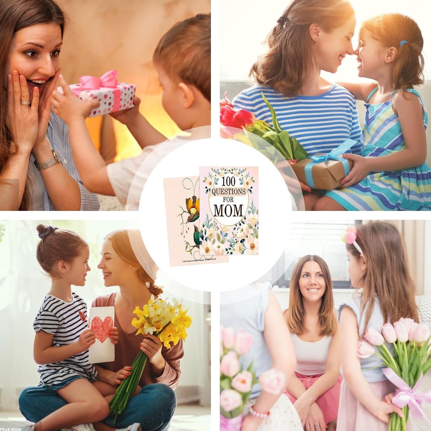 Meindin 100 Questions to Ask Yourself | Tell Your Life Story Mom,Well-Designed Long Lasting Keepsake Book for Women and Daughters Festival Birthday Christmas