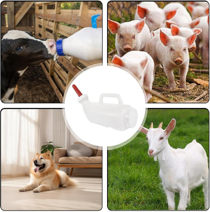 Calf Milk Bottle,Reusable Cow Baby Bottle Goat Milk Bottle - Ergonomic Sheep Nursing Bottle Lamb Milk Drinking Feeders for Livestock Calves Lambs