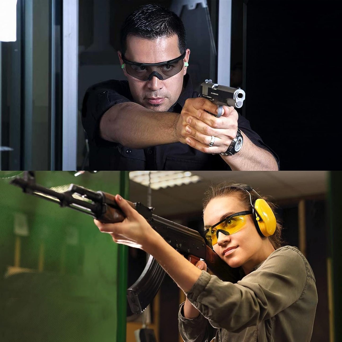 Xaegistac Tactical Shooting Glasses with 3 Interchangeable Lens High Impact Eye Protection
