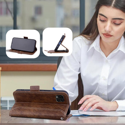 Wallet Case for iPhone 12 Pro Max 6.7 inch with Card Holder, Premium PU Leather Shockproof Protective Phone Cover, Flip Folio Case iPhone 12 Pro Max Case, 12 pro max case with Stand Feature - Brown