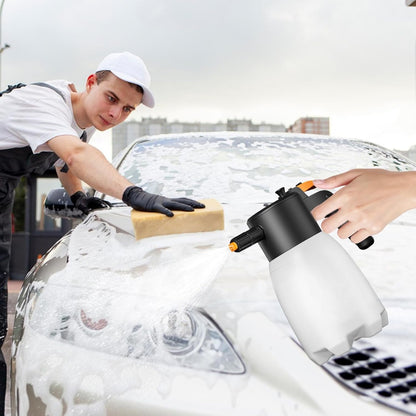 Car Wash Sprayer, Multifunctional Foaming Sprayer, 1.8L Electric Cleaning Tool, Reusable Vehicle Supplies for Daily Car Care, Auto Detailing, Exterior Washing, Interior Maintenance, Garage Use