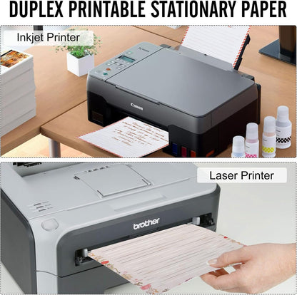 130Pcs Stationery Paper Set, 60Sheets Letter Papers and 30Pcs Envelopes with 40Pcs Sealing Stickers, Double-Sided Writing/Printing Stationery Letter Set