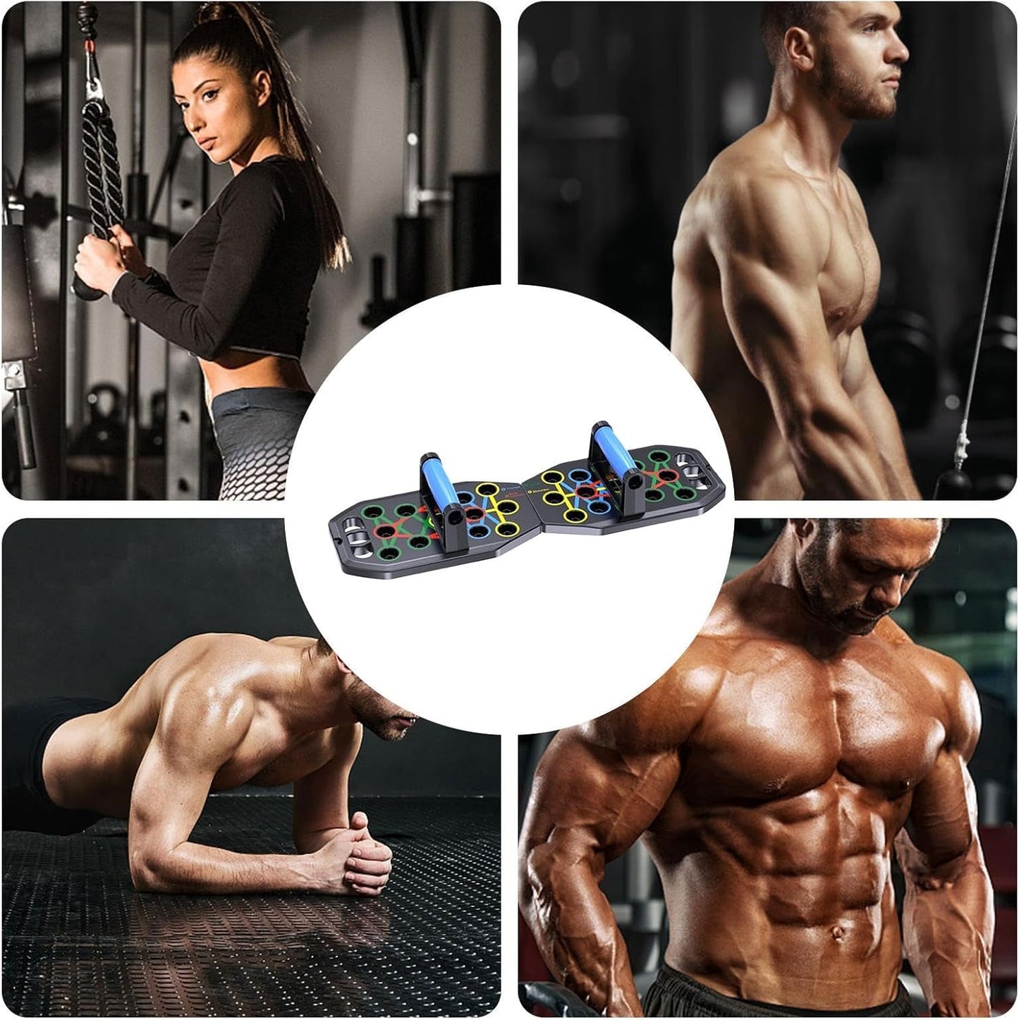 Pushup Board, Muscle Exercise Board, Household Training Equipment, Non Slip Stands for Men, Home Workout Gear, Full Body Fitness, Sturdy Construction, 13.78 x 7.87 x 1.97 Inches