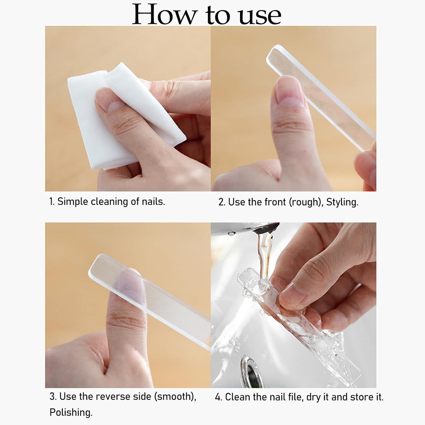 MUSILAN 3PCS Crystal Glass Nail Files Buffers Set,Glass Fingernail File for Professional Manicure Pedicure Nail Care of 3 Crystal Nail File,Glass Nail File for Natural Nails & Acrylic Nails,Precision Filing and Smooth Finish Glass Nail Files With Cases