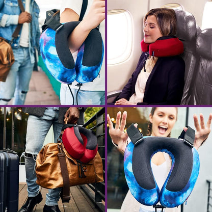 Cabeau Evolution S3 Travel Pillow - Straps to Airplane Seat - Ensures Your Head Won't Fall Forward - Relax with Plush Memory Foam - Quick-Dry Fabric Keeps You Cool and Dry (Jet Black).., Jet Black,