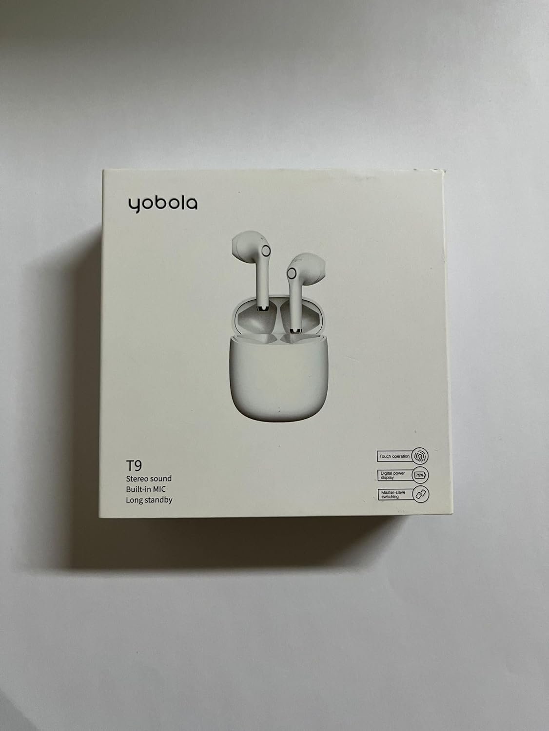 Wireless Earbuds, yobola Bluetooth Earbuds, IPX5 Waterproof Wireless Headphones Touch Control, Bluetooth Headphones 5.1 Built-in Microphone, 25 Hrs with USB-C Charging with Running/Fitness