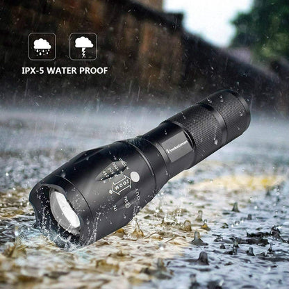 Ultra Bright Flashlights, 2000 Lumens LED Tactical Flashlight, Zoomable, Adjustable Focus, IP65 Waterproof, Portable, 5 Light Modes for Indoor and Outdoor Camping Emergency Hiking (3 Pack)