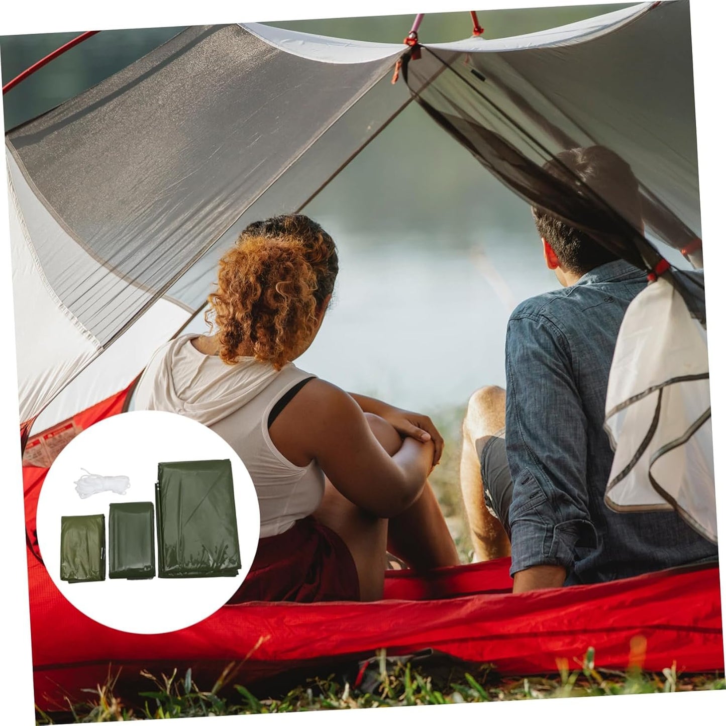 TOBBOMEY Emergency Thermal Survival Blanket for Outdoor Camping Lightweight Portable Sleeping Sack for Hiking and Travel Durable Easy to Store