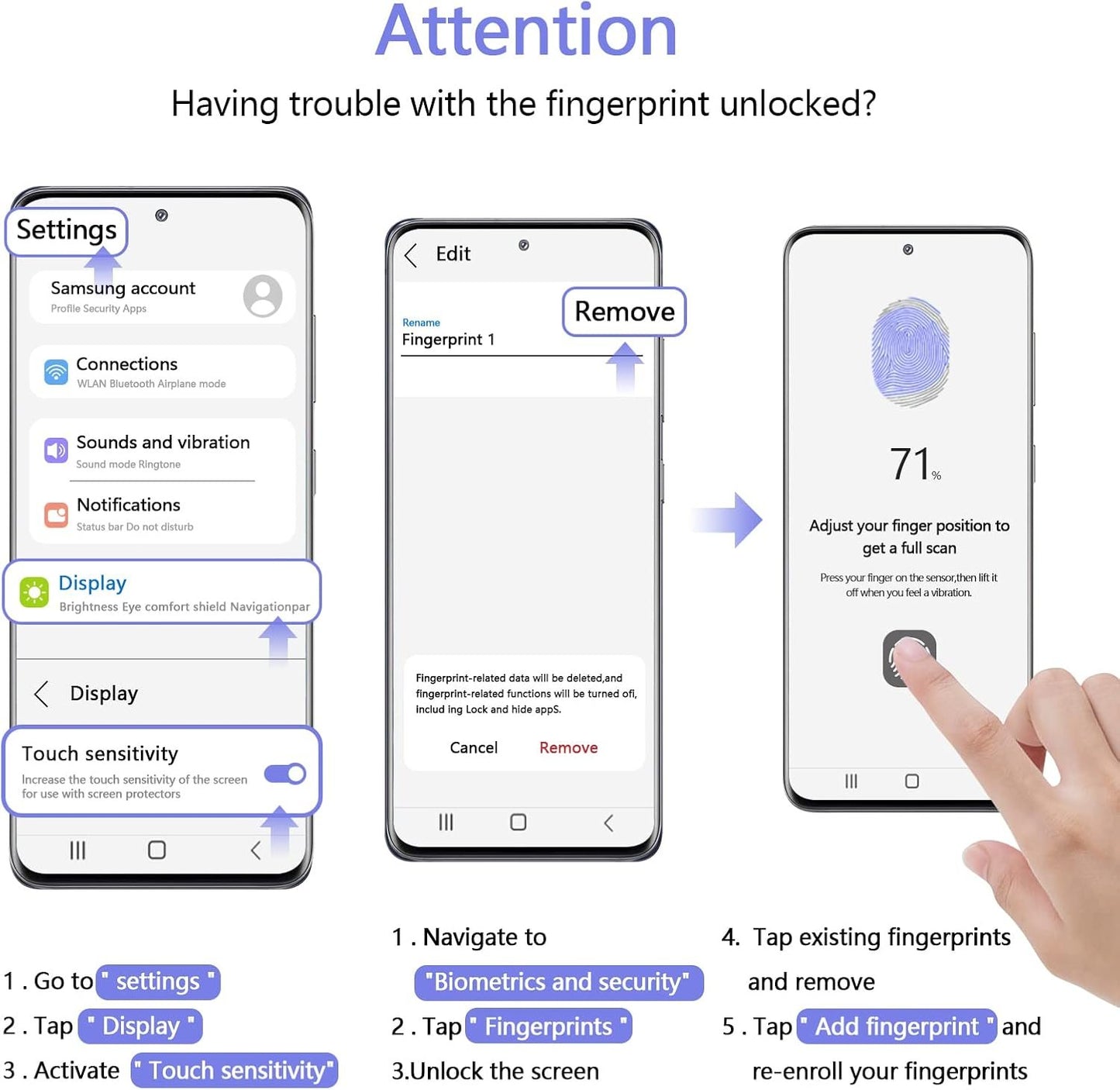 [2 Pack] JEHOO Screen Protector for Samsung Galaxy S10, Support Fingerprint 9H Tempered Glass Film for Samsung S10, Easy Installation, Bubble Free