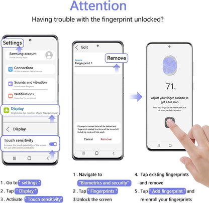[2 Pack] JEHOO Screen Protector for Samsung Galaxy S10, Support Fingerprint 9H Tempered Glass Film for Samsung S10, Easy Installation, Bubble Free