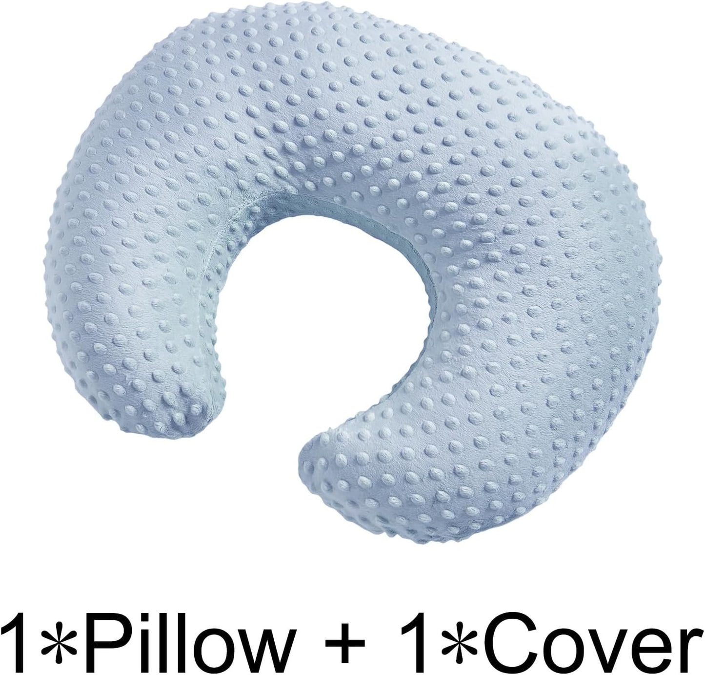 ESEN Nursing Pillow and Body Positioner for Breast Feeding and Bottle Feeding, Ultra Soft Baby Breastfeeding Pillows with Removable Nursing Pillow Cover for More Support for Mom and Baby (Blue)