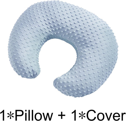 ESEN Nursing Pillow and Body Positioner for Breast Feeding and Bottle Feeding, Ultra Soft Baby Breastfeeding Pillows with Removable Nursing Pillow Cover for More Support for Mom and Baby (Blue)