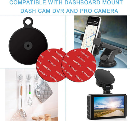 4 Pack 2.76"(70mm) Very High Bond Sticky Adhesive Replacement,Circle Double Sided Pads Gule for Dashboard/Windshield Suction Cup Phone Holder Car DVR Home Suction Hooks GPS Navigation