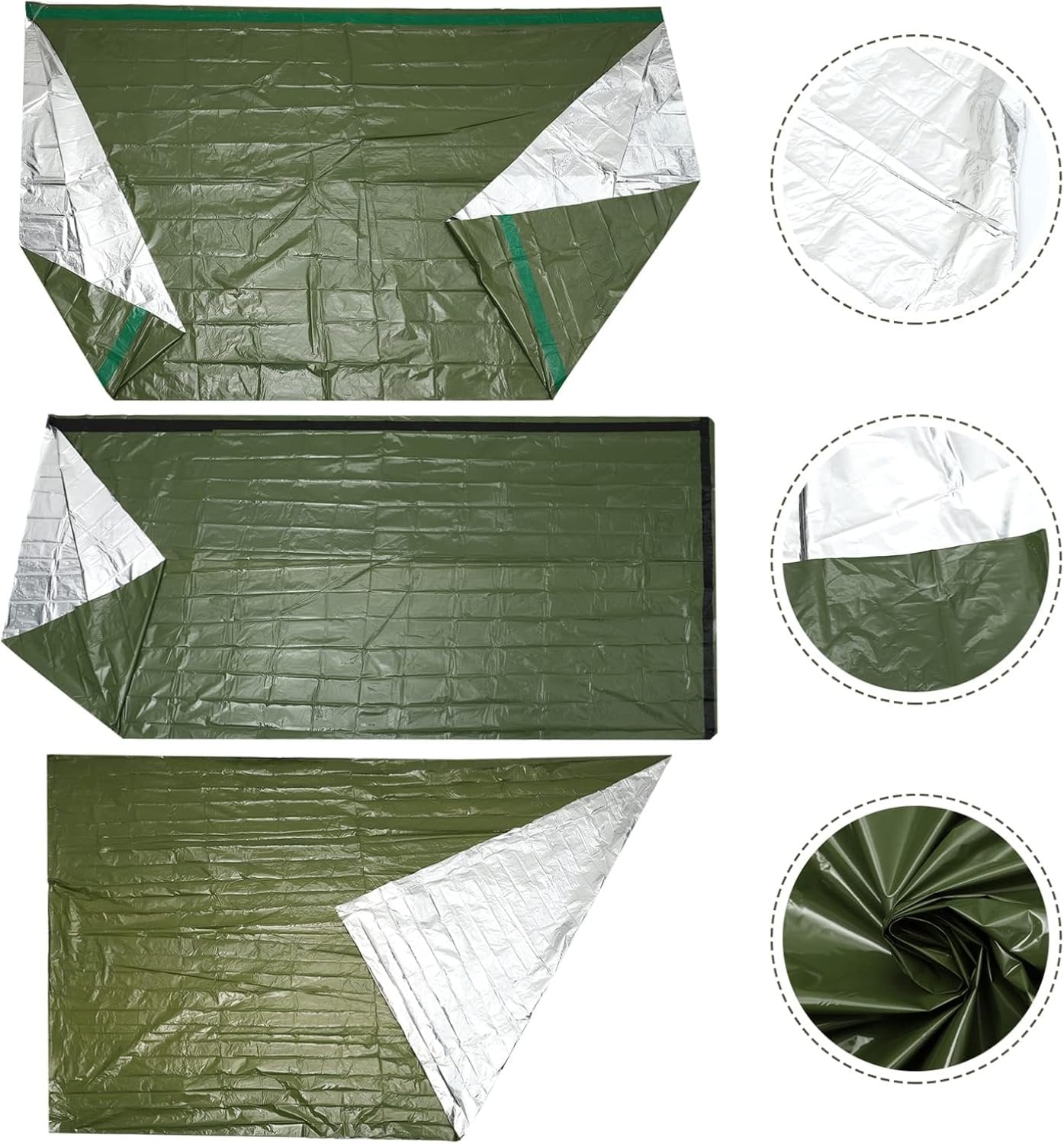 OSOLADY Emergency Thermal Sack with Blanket Tent Lightweight Portable Outdoor Sleeping Sack for Camping Hiking Survival and Emergency Situations