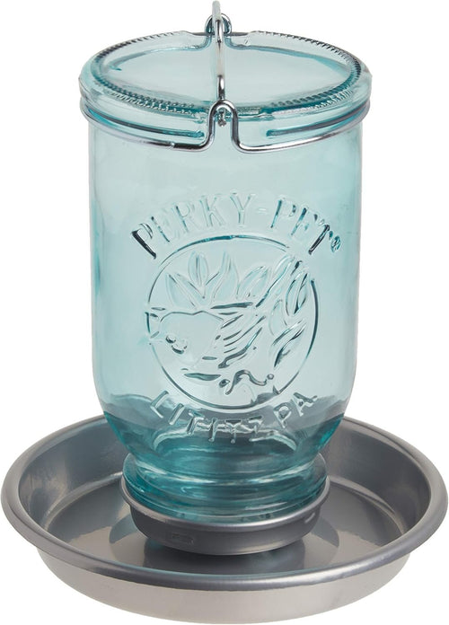 Perky-Pet Mason Jar Wild Bird Waterer 783, Blue