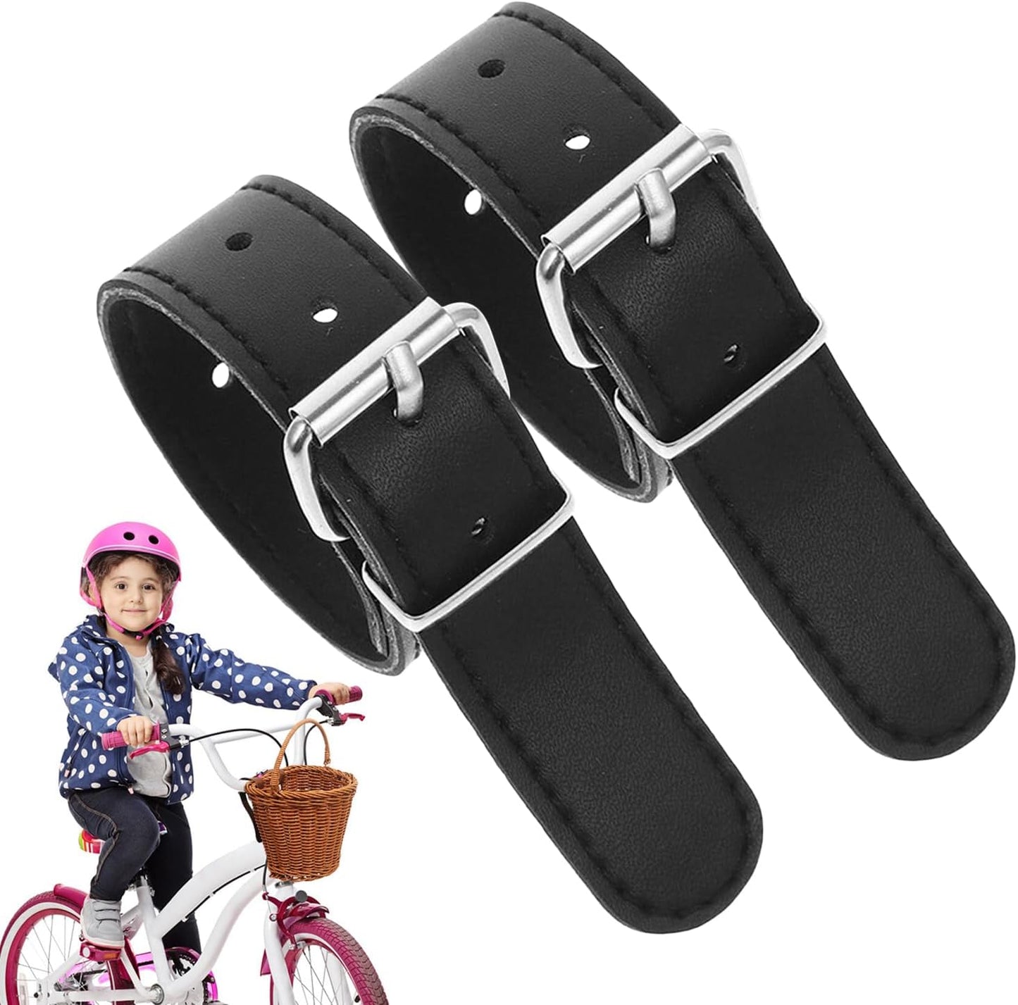Cycle Basket Cargo Straps, Beach Cruiser Straps, Front Handlebar Decoration, Scooter Bike Gear Attachment, Outdoor Riding Accessories for Travel, Storage, 8.66x0.79 Inches