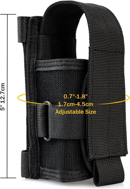 VIPERADE Flashlight Holster, Flashlight Holder for Belt, MOLLE Flashlight Pouch, Tactical Flahlight Pouch