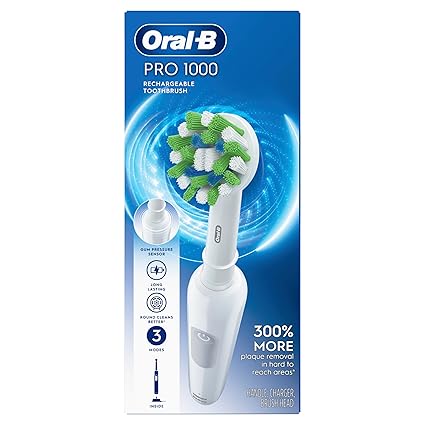 Oral-B Pro 1000 Rechargeable Electric Toothbrush, White