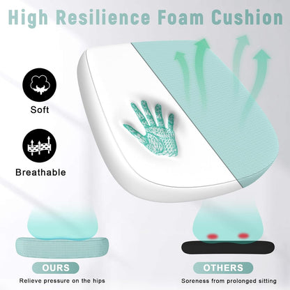 naspaluro Ergonomic Office Chair, Computer Chair with Adjustable Height, Flip-Up Arms and Lumbar Support, Breathable Mesh Desk Chair for Home Study Working (Without Headrest, Green)