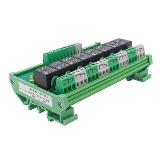 GAEYAELE 8 Channel Interface Relay Module 24VACDC DIN Rail Panel Mount for Automation PLC Board (FY-T738-24VACDC)