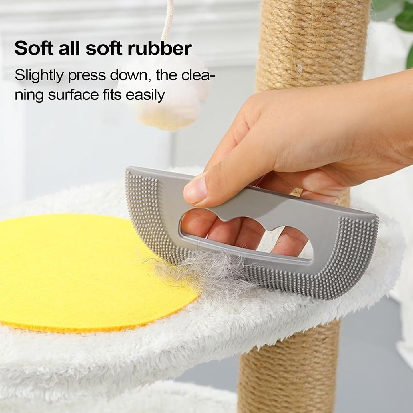 Mini Pet Hair Remover Tool, Reusable Rubber Sheet Lint Cleaner, Compact Car Interior Remover, Deep Cleaning Tools for Carpet, Rug, Couch, Furniture, and Auto Detailing Use