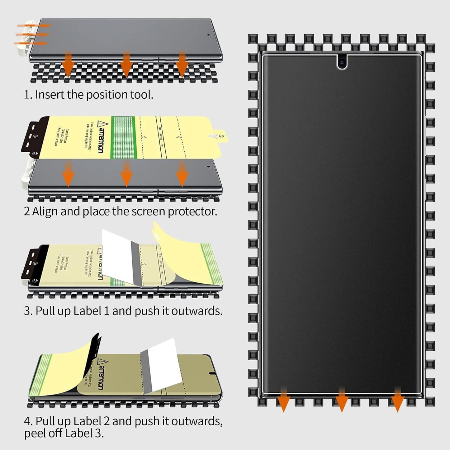 QUESPLE [2 Pack] for Samsung Galaxy S23 Ultra Anti-Glare Matte TPU Screen Protector 6.8 Inch, Smooth and Responsive Touch Screen Protector Film for Gamming, [Support Fingerprint Unlock] [Self-Healing] [Not Glass]