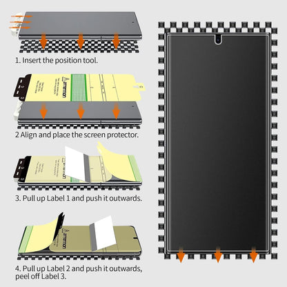 QUESPLE [2 Pack] for Samsung Galaxy S23 Ultra Anti-Glare Matte TPU Screen Protector 6.8 Inch, Smooth and Responsive Touch Screen Protector Film for Gamming, [Support Fingerprint Unlock] [Self-Healing] [Not Glass]