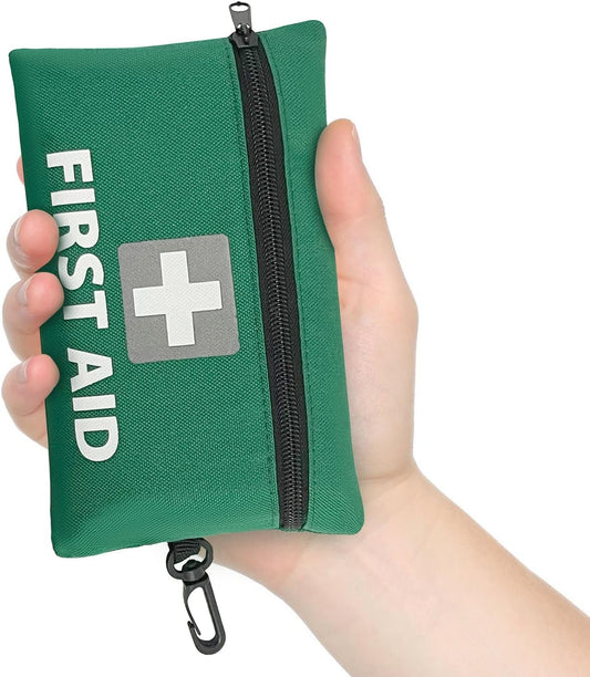 Mini First Aid Kit, 92pcs Small First Aid Kit - Includes Emergency Foil Blanket, Scissors for Travel, Home, Office, Vehicle, Camping, Workplace & Outdoor, ARTG Number 244567 (1 Pack)
