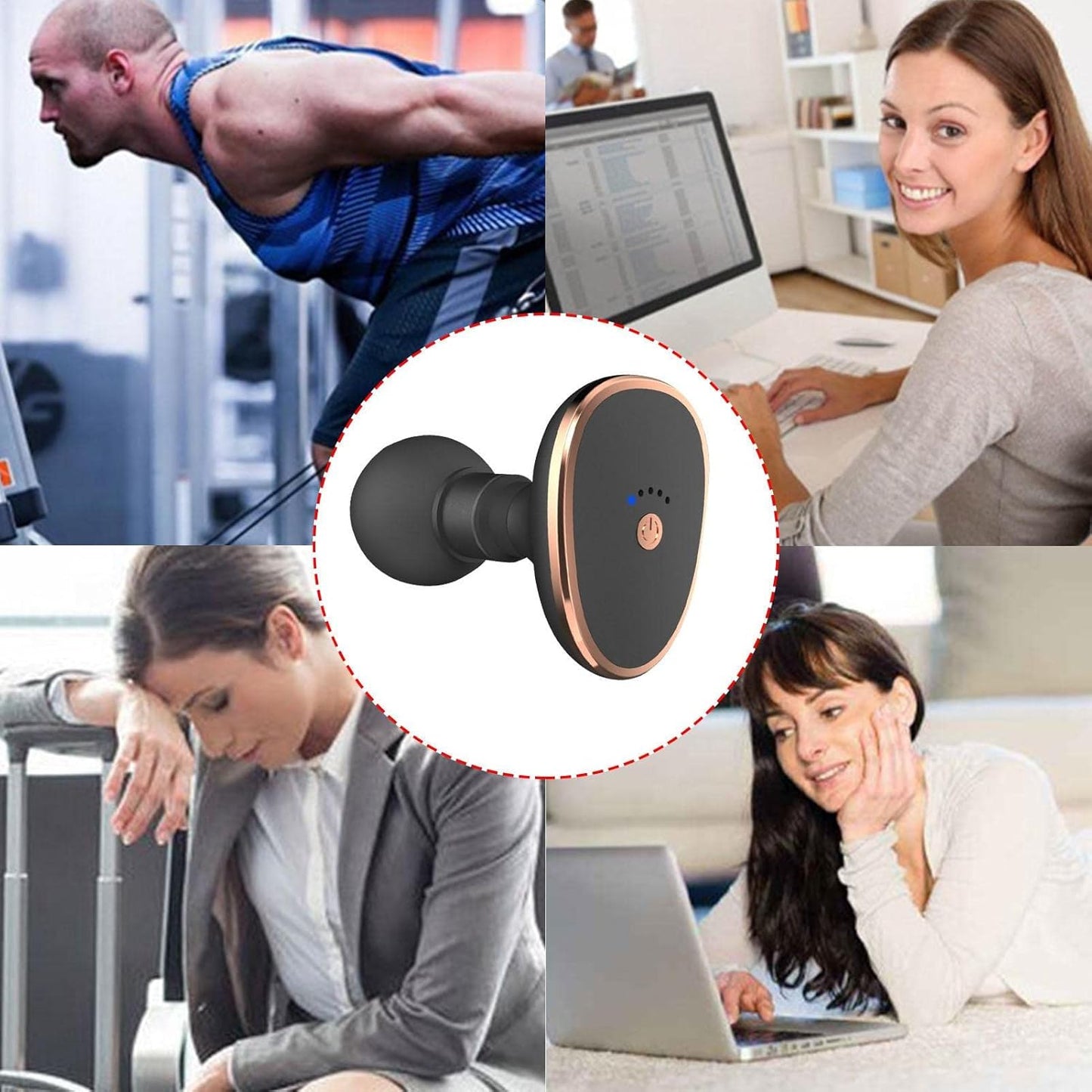 Mini Massager Handheld | Mini Portable Electric Muscle Massage Guns | Deep Tissue Massage Guns Body Massager for Athletes to Relieve Muscle Knots Borato