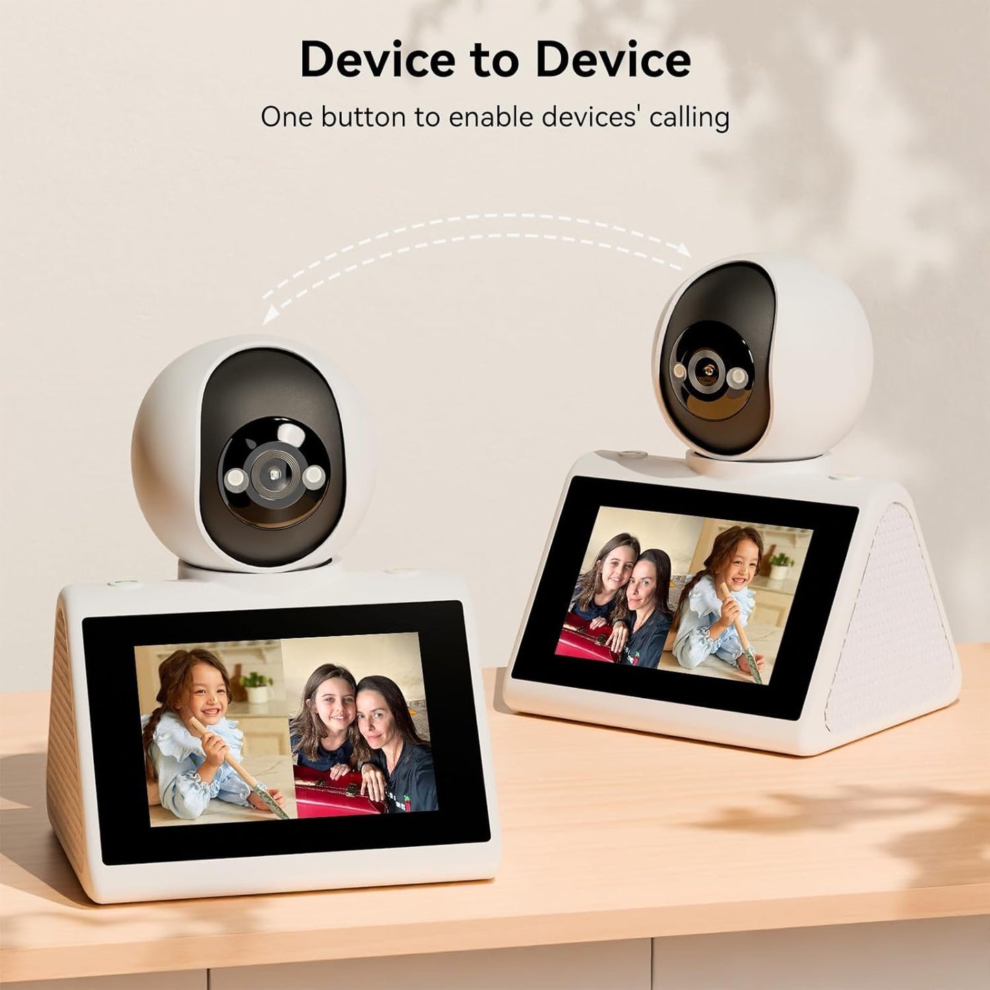 Home Security Camera with 4.3" Screen, Two Way Video Camera for Elderly, Baby and Pets, 1080P Dog Camera with Motion Detection