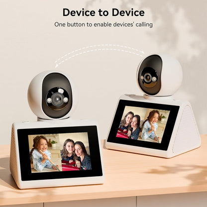 Home Security Camera with 4.3" Screen, Two Way Video Camera for Elderly, Baby and Pets, 1080P Dog Camera with Motion Detection