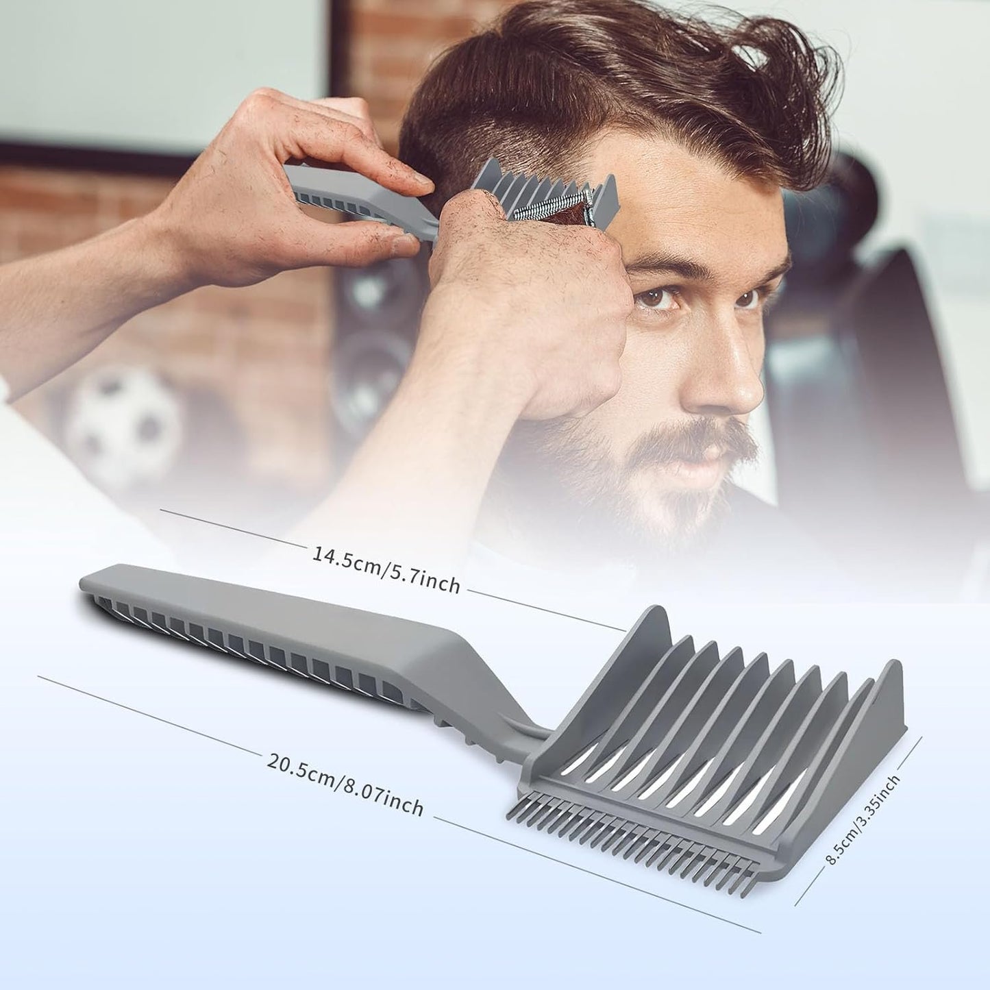 blend friend fade,comb Hair Comb Set, Styling Combs with Wide and Narrow Teeth, 2-Pack Gray+Black Fade Combs for Smooth Hair Transitions and Styling