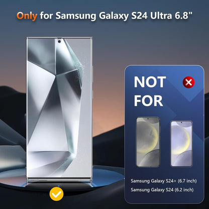 [2 Pack] JEHOO 28 ° Matte Privacy Screen Protector for Samsung Galaxy S24 Ultra 6.8 Inch, Fingerprint Sensor Compatible, Anti-Glare Full Adhesive Flexible Film (Not Glass)