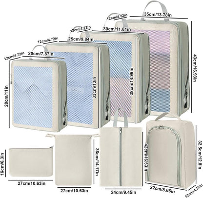 Compression Packing Cubes | Packing Cubes Suitcase | Compression Packing Bags | Waterproof Packing Cubes, Travel Compression Cubes, Clothing Organization Cubes, Moving House Packing Cubes