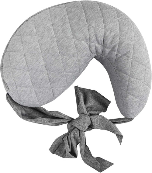 Boppy Anywhere Support Nursing Pillow, Soft Gray Heathered with Stretch Belt That Stores Small, Breastfeeding and Bottle-Feeding Support at Home and for Travel, Plus Sized to Petite, Machine Washable