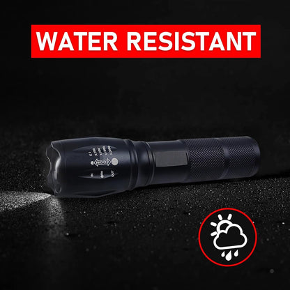 LED Flashlights - High Lumen Mini Tactical Flashlights with 5 Modes, Zoomable Beam, Water-Resistant Design for Camping, Outdoor, and Home Use (4)