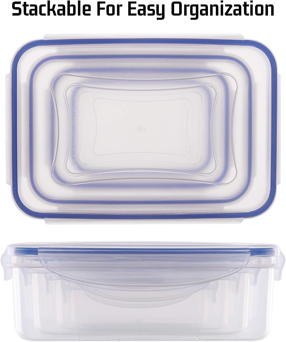 Food Storage Containers with Lids Airtight, Plastic Food Container Set, SIKITUT Airtight Storage Containers(8 Pack) for Home, Kitchen, Leak Proof, BPA-Free