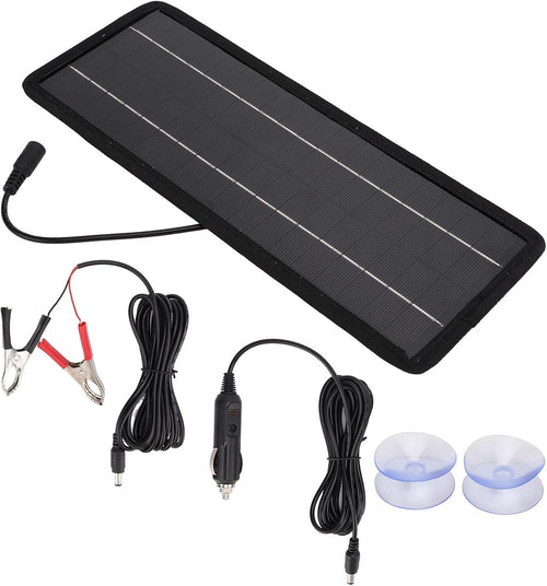 12V Solar Car Battery Charger High Efficiency Portable Solar Panel Power Charger for Cars Boats Automobiles with Universal Socket and Suction Cups Polysilicon Material 4.5W