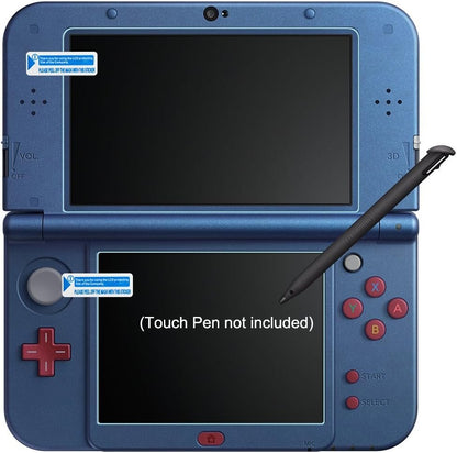 Screen Protector for Nintendo New 3DS XL, AFUNTA 4 Pcs Tempered Glass for Top Screen and HD Clear Crystal PET Film for Bottom Screen, 3DSXL Film Accessory