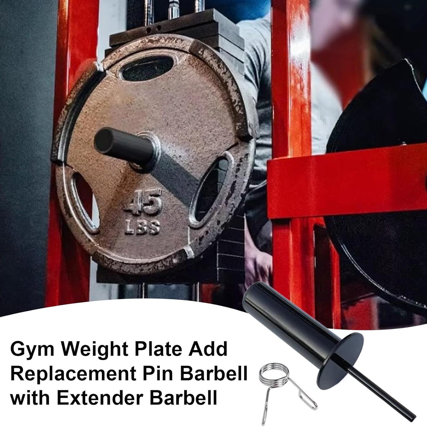 Weight Stack Extender Pin | Loading Pin Weight Stack Extender | Barbell Plate Add, Home Gym Accessories, Replacement Parts for Weightlifting & Strength Training