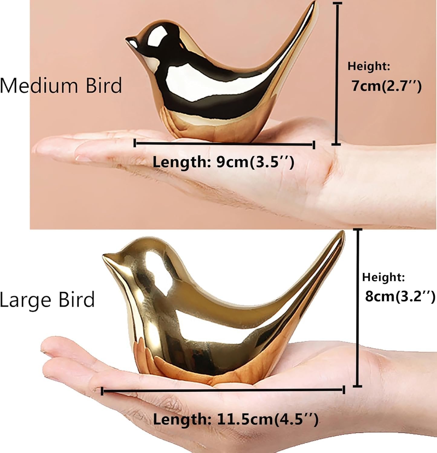 FANTESTICRYAN Small Animal Statues Home Decor Modern Style Gold Decorative Ornaments for Living Room, Bedroom, Office Desktop, Cabinets