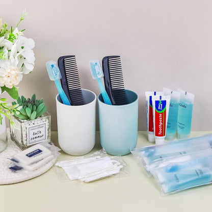 Gisdo Toiletry Kits Homeless Personal Hygiene Kit Bulk(10-IN-1), Blue, Pack of 30, 30 Set